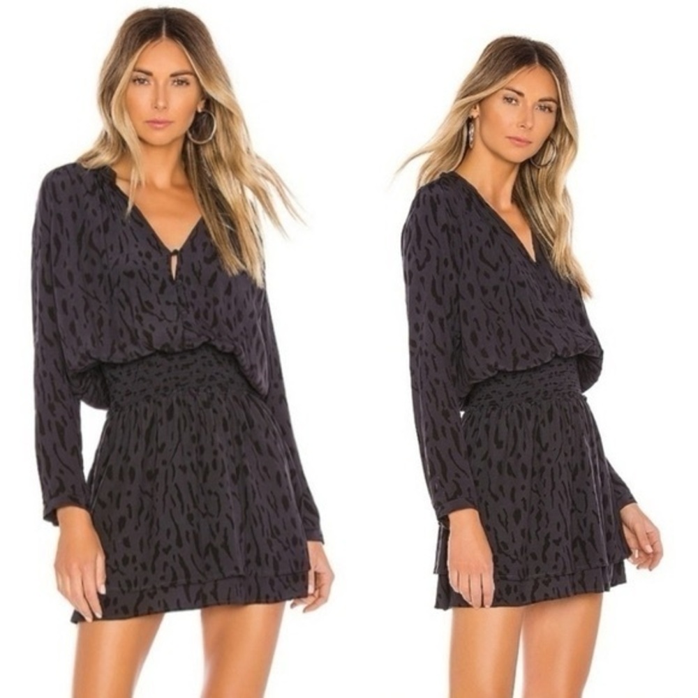 Rails Revolve Jasmine Leopard Dress smoked waist